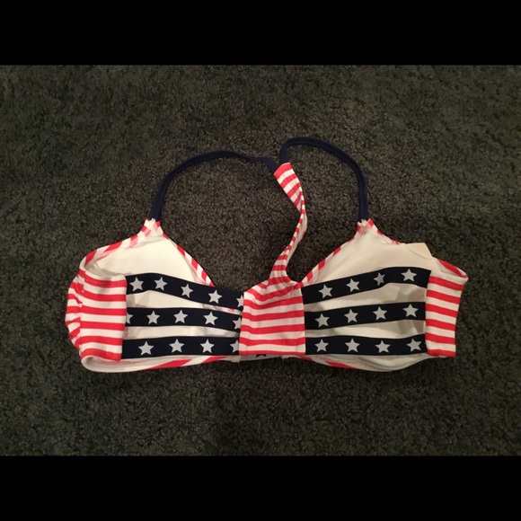American Flag Swimsuit Top - Picture 2 of 2